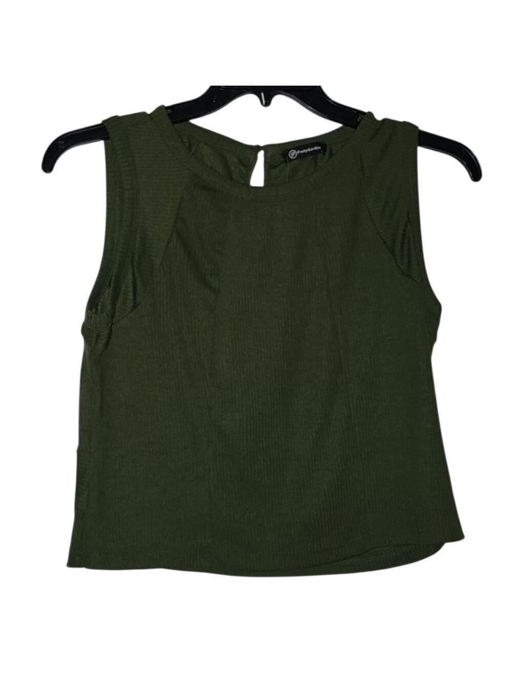 Pretty Garden Olive Green Cropped Top XL NWT